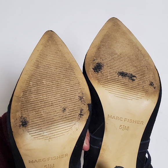 Marc Fisher Womens sz 5.5 M Ankle Boots Pointed Toe Suede Stiletto High Heels - Picture 10 of 10